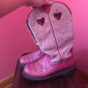 Ariat pink cowboy boots - women’s size 8